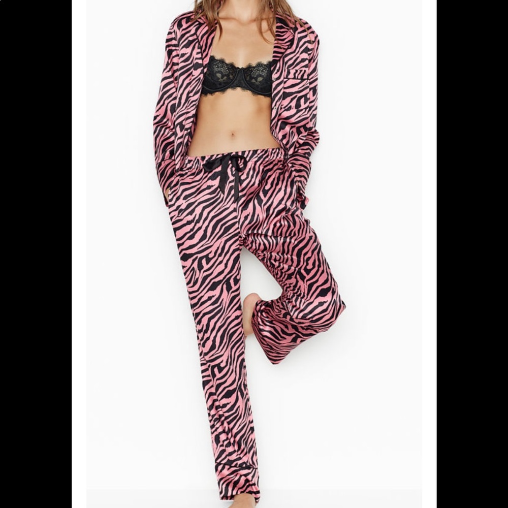 Victoria’s Secret PJ pink zebra top and bottom